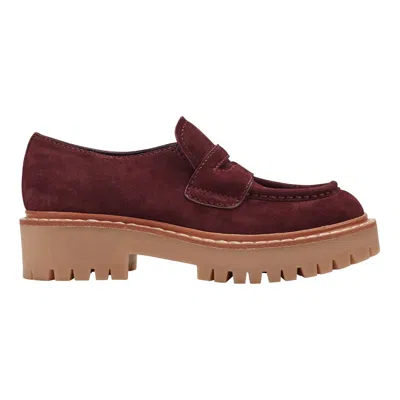 Marc Fisher Ltd Women's Norton Lug Sole Leather Loafer In Red