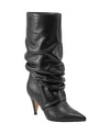 Marc Fisher Ltd Paityn Slouch Pointed Toe Boot In Black Leather