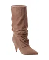 Marc Fisher Ltd Retro Slouchy Suede Mid Boots In Light Natural Suede