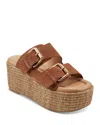 Marc Fisher Ltd Palery Platform Slide Sandal In Medium Natural