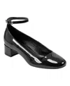 Marc Fisher Ltd Parri Ankle Strap Pump In Black Patent Leather