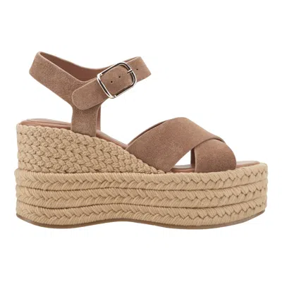 Marc Fisher Ltd Pasion Espadrille Ankle Strap Platform Wedge Sandal In Neutral