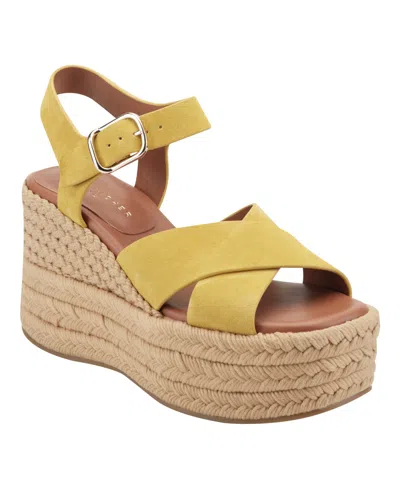 Marc Fisher Ltd Pasion Espadrille Ankle Strap Platform Wedge Sandal In Multi