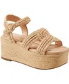 Marc Fisher Ltd Payley Ankle Strap Platform Sandal In Light Natural