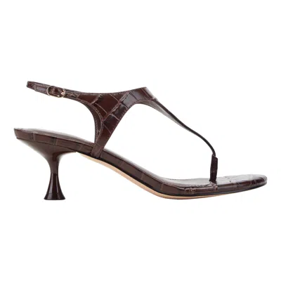 Marc Fisher Ltd Pelysa Ankle Strap Sandal In Brown