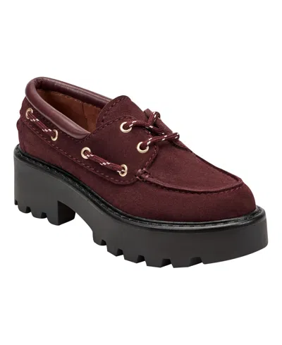 MARC FISHER LTD WOMEN'S PEYTEN LACED PLATFORM LUG LOAFERS