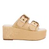Marc Fisher Ltd Women's Poppy Platform Slide Sandal In Neutral