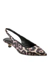 Marc Fisher Ltd Posey Slingback Pointed Toe Kitten Heel Pump In Light Natural