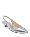 Marc Fisher Ltd Posey Pointed Toe Slingback Pump In Silver