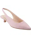 Marc Fisher Ltd Posey Slingback Kitten-heel Pumps In Light Pink Suede