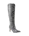 Marc Fisher Ltd Quinnie Pointed Toe Knee High Boot In Light Natural Snake Multi