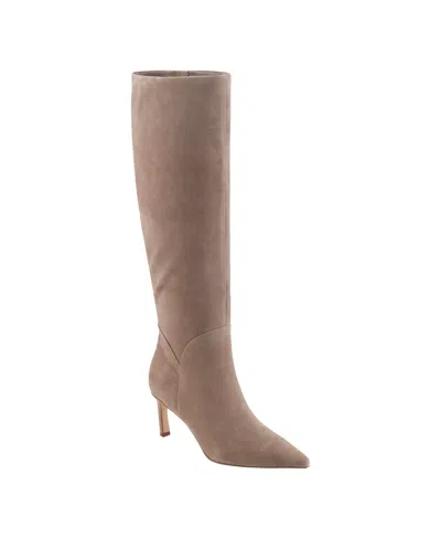 Marc Fisher Ltd Women's Sabrina Tall Pointed Toe Dress Boots In Brown