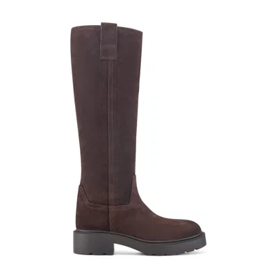 Marc Fisher Ltd Women's Sadler Leather Lug Sole Boot In Brown