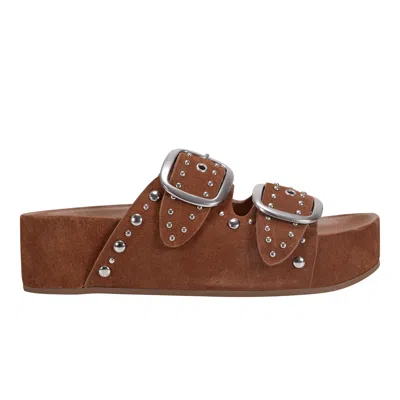 MARC FISHER LTD Women's Sayge Studded Suede Footbed Sandal