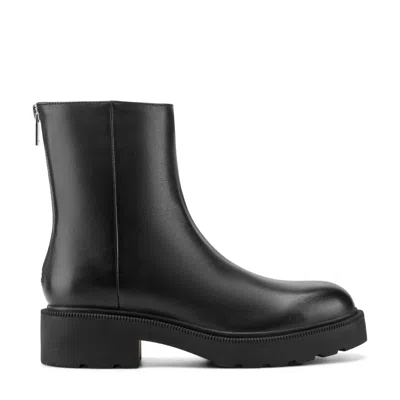 Marc Fisher Ltd Women's Shylina Leather Lug Sole Bootie In Black