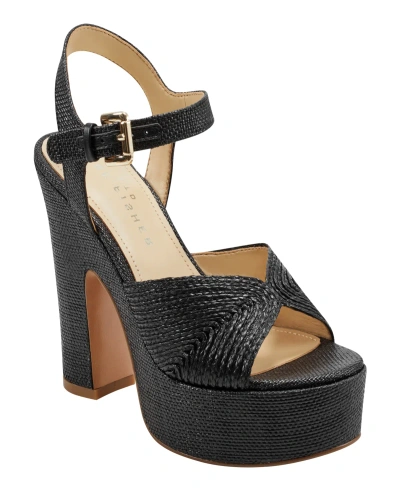 Marc Fisher Ltd Women's Starla Block Heel Dress Sandals In Black