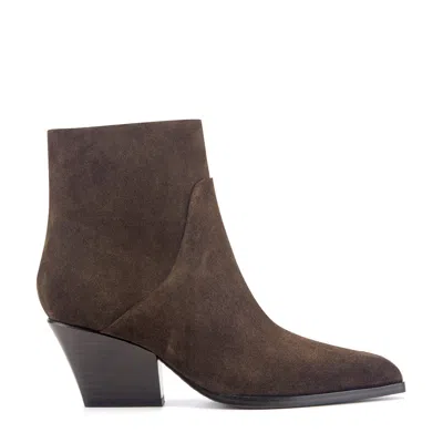 Marc Fisher Ltd Women's Tarel Leather Ankle Bootie In Brown