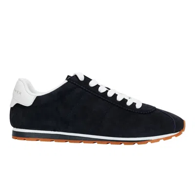 Marc Fisher Ltd Women's Teddy Leather Laceup Sneaker In Blue