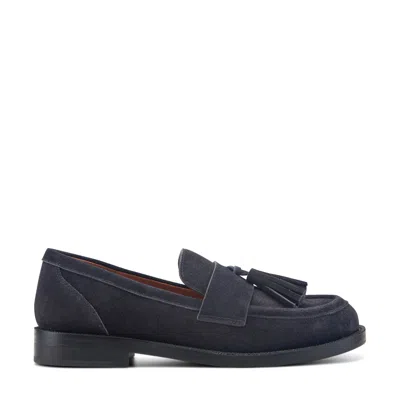 Marc Fisher Ltd Women's Tifani Leather Tassle Loafer In Blue