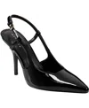 Marc Fisher Ltd Women's Torry Pointy Toe Slingback Dress Pumps In Black Patent Leather