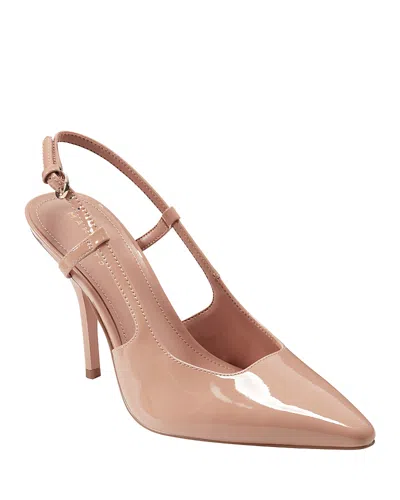Marc Fisher Ltd Women's Torry Pointy Toe Slingback Dress Pumps In Light Pink Patent Leather