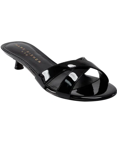 MARC FISHER LTD WOMEN'S TRACEY CRISSCROSS KITTEN HEEL SANDALS