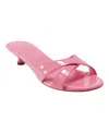 Marc Fisher Ltd Tracey Kitten Heel Slide Sandal In Pink Patent