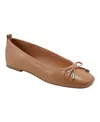 Marc Fisher Ltd Ubet Ballet Flat In Caramel Leather