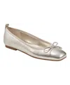 Marc Fisher Ltd Ubet Ballet Flat In Gold Leather