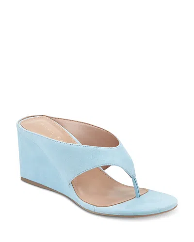 Marc Fisher Ltd Udena Wedge Flip Flop In Blue
