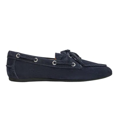 Marc Fisher Ltd Women's Uleena Leather Boat Shoe In Blue