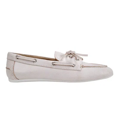 Marc Fisher Ltd Women's Uleena Leather Boat Shoe In Neutral