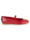 Marc Fisher Ltd Women's Urella-v Leather Mary Jane In Medium Red