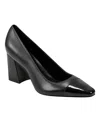 Marc Fisher Ltd Vernie Block Heel Pump In Black Leather Multi