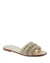 Marc Fisher Ltd Women's Vickee Woven Flat Slide Sandals In Gold