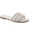 Marc Fisher Ltd Women's Vickee Woven Flat Slide Sandals In Cream