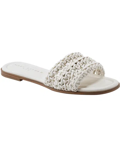 MARC FISHER LTD WOMEN'S VICKEE WOVEN FLAT SLIDE SANDALS