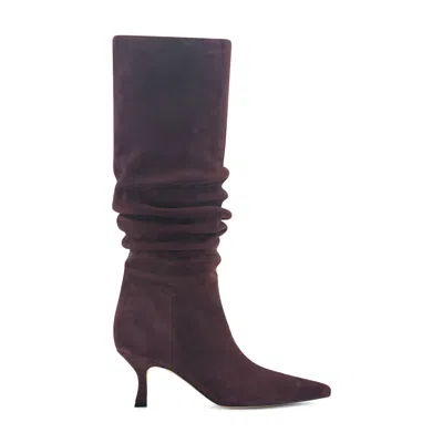 Marc Fisher Ltd Women's Vinter Leather Slouch Boot In Purple