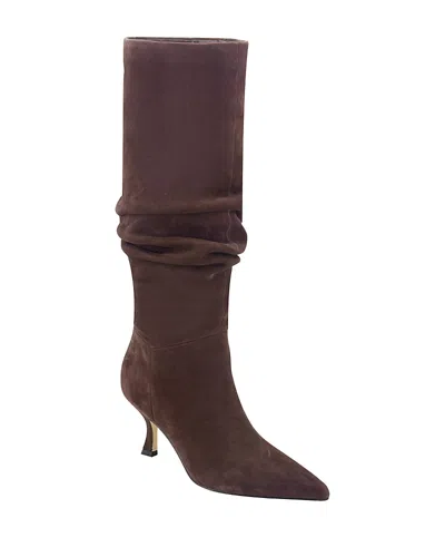 Marc Fisher Ltd Women's Vinter Suede Slouch Knee High Boots In Burgundy