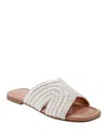 Marc Fisher Ltd Narda Raffia Slide Sandal In Ivory