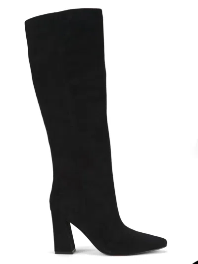 Marc Fisher Ltd Women's Yarli 75mm Tall Suede Boots In Black