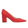 Marc Fisher Ltd Yalina Pointed Toe Block Heel Pump In Red