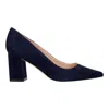 Marc Fisher Ltd Women's Zala Block Heel Pointy Toe Pump In Blue