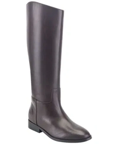Marc Fisher Ltd Womens Florina Tall Flat Dress Boots Regular Wide Calf In Brown