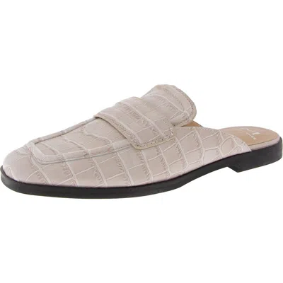 Marc Fisher Ltd Womens Snake Print Manmade Mules In Beige