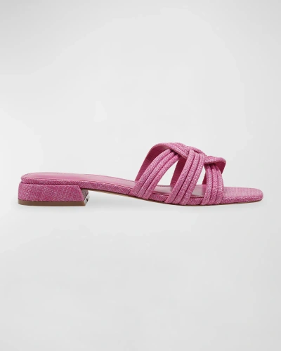 MARC FISHER LTD WOVEN FLAT SLIDE SANDALS