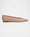 Marc Fisher Ltd Woven Leather Ballerina Flats In Beige