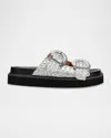 Marc Fisher Ltd Auggie Two Strap Sandal In Silver