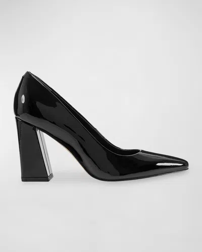 Marc Fisher Ltd Yalina Suede Block-heel Pumps In Black