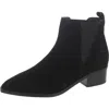 Marc Fisher Ltd Yale Leather Pointed Chelsea Booties In Black